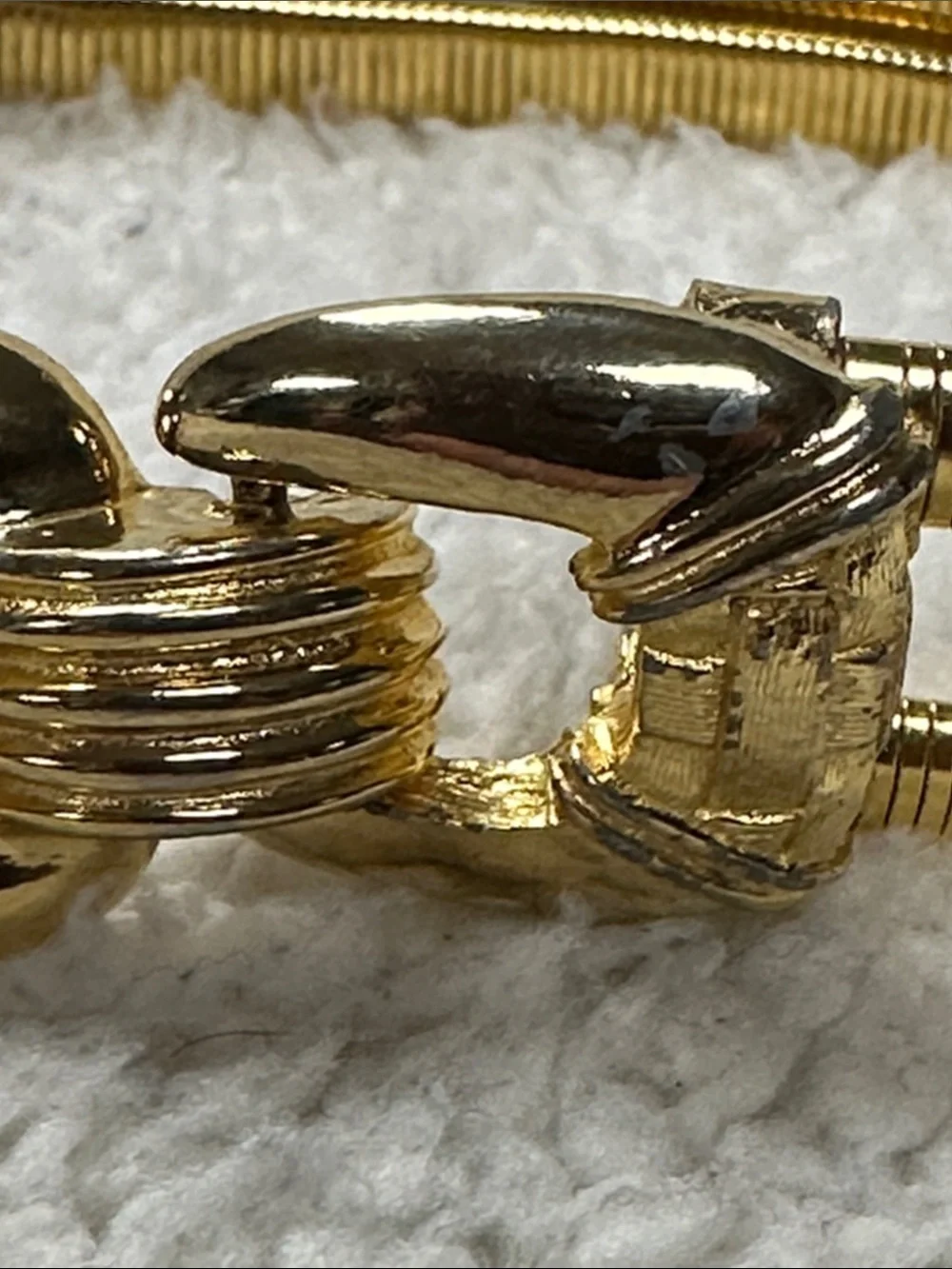 Vintage Stretch Gold-tone Double Snake Chain Belt, Metal Hook & Eye Closure EUC!